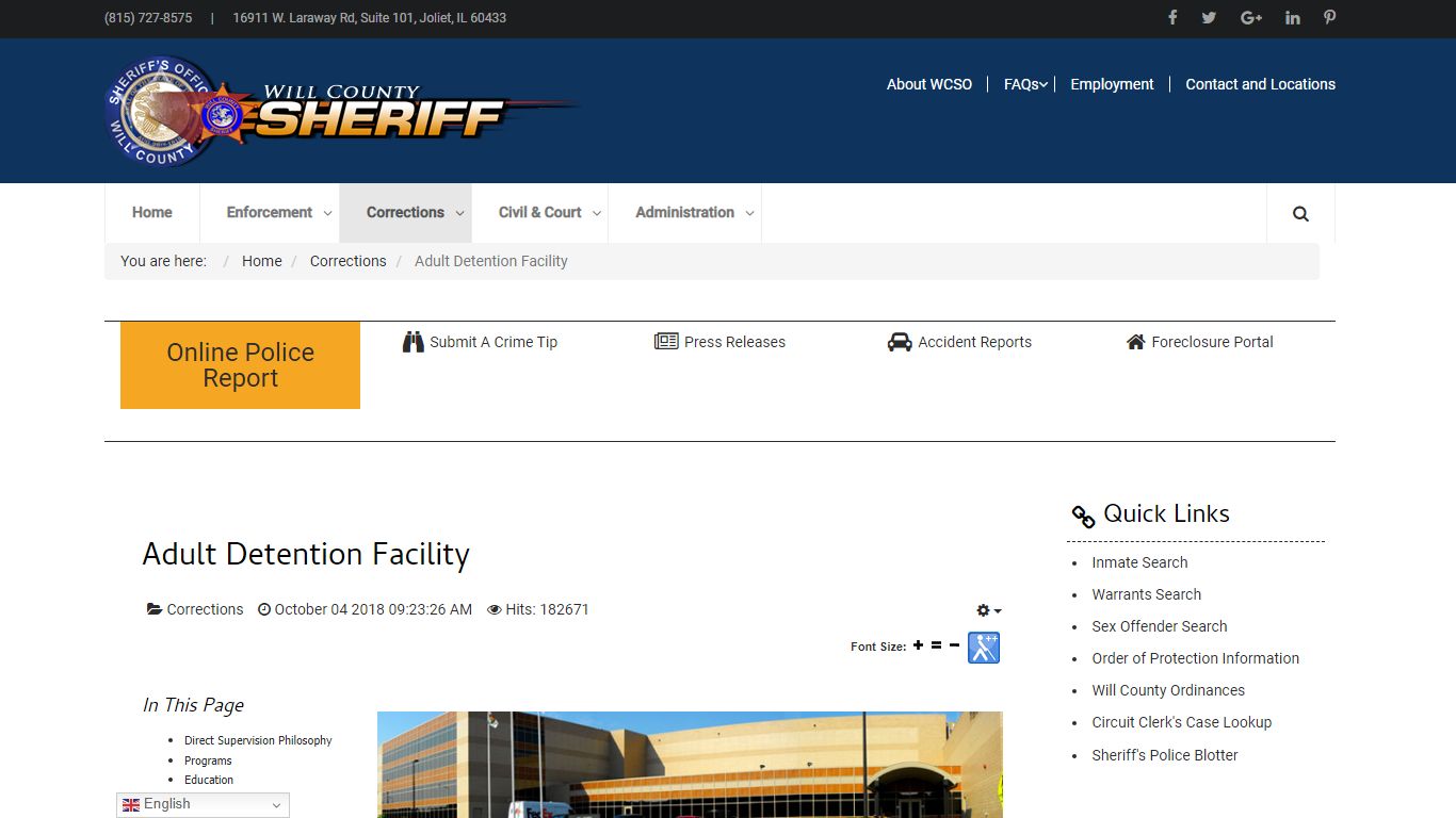 Adult Detention Facility - WC Sheriff's Office