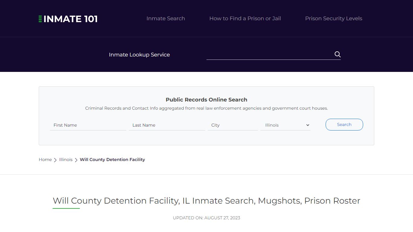 Will County Detention Facility, IL Inmate Search, Mugshots, Prison ...